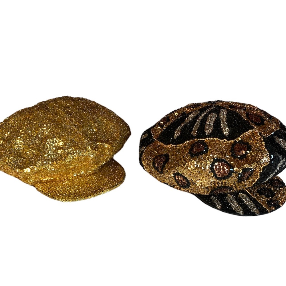 Vintage 80’s Sequin Flowy Cap Set